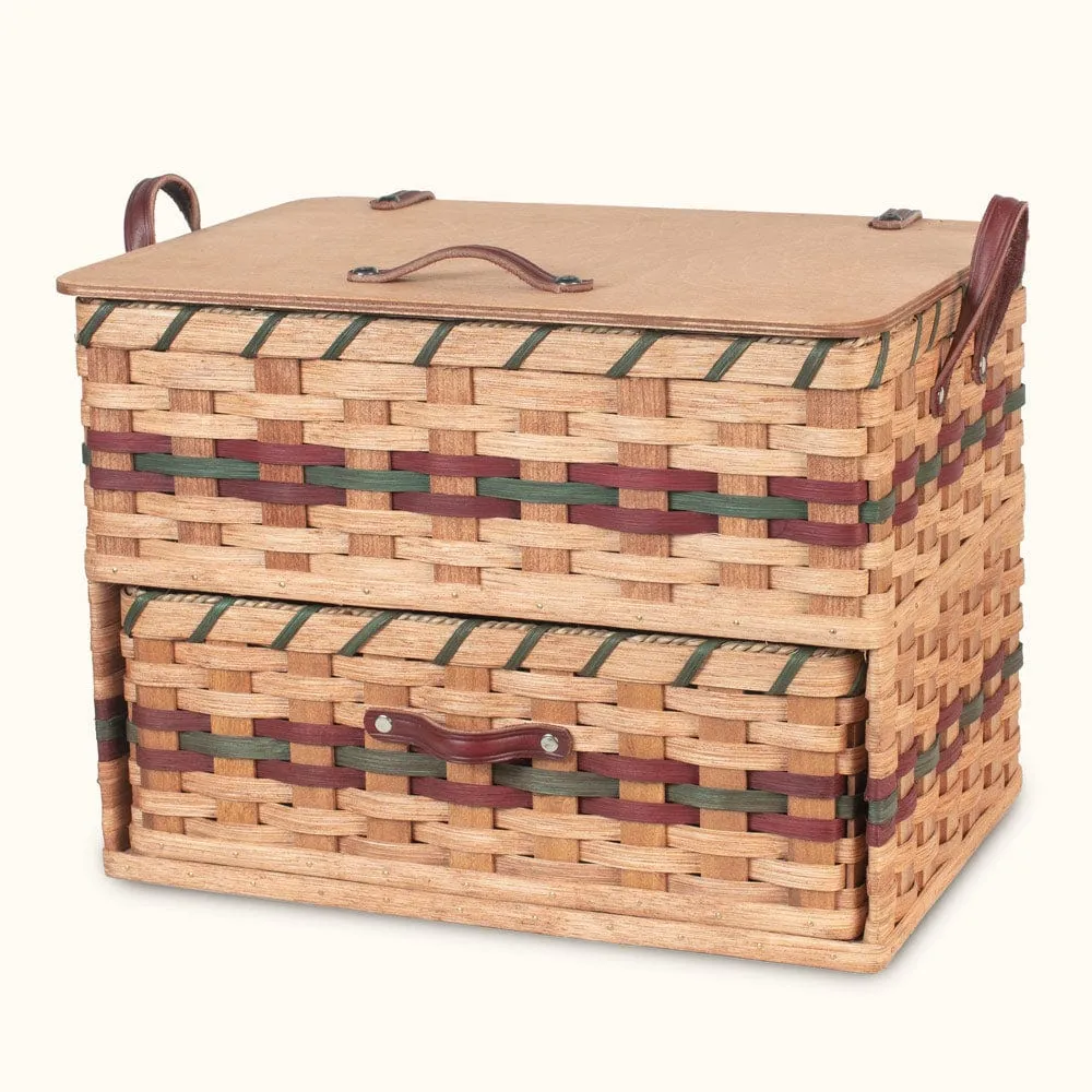 Large Rustic Bread Box | Vintage Amish Countertop Storage Organizer